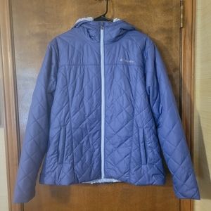 Copper Crest hooded Puffer coat Periwinkle blue XL NWOT